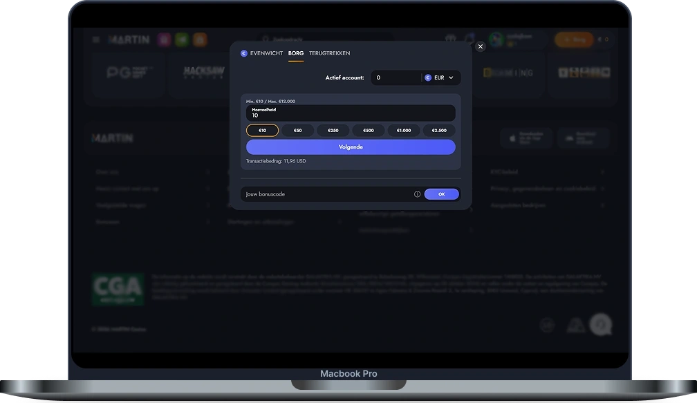 Martin Casino Betaalmethoden