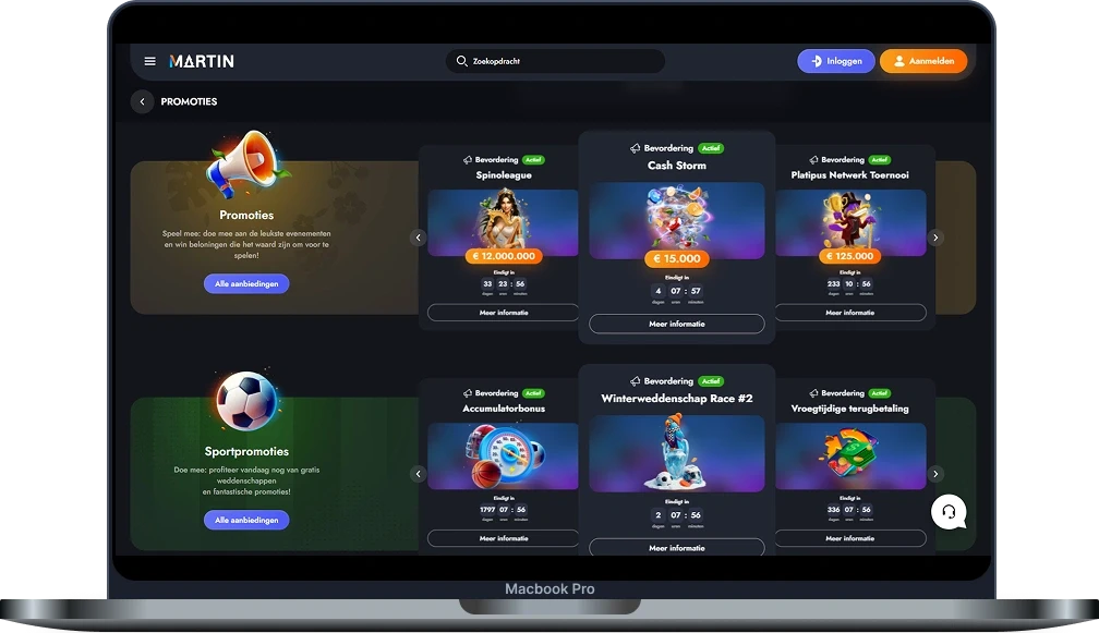 Martin Casino Bonussen en Promoties